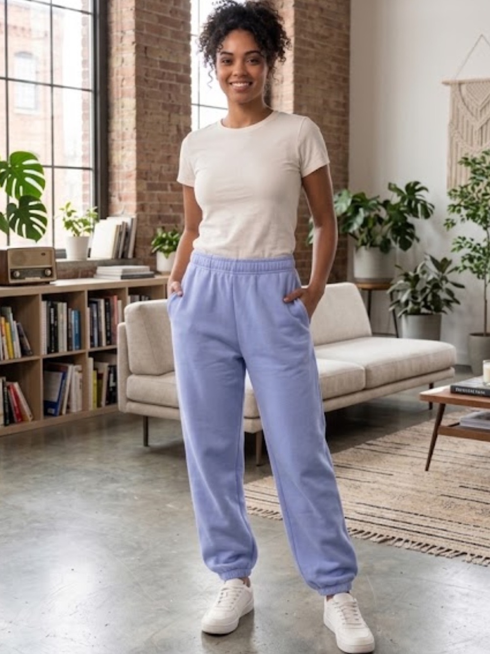 Aritzia Sweatfleece Mega Fit Sweatpants XS Blue Oversized Joggers Dayflower
II